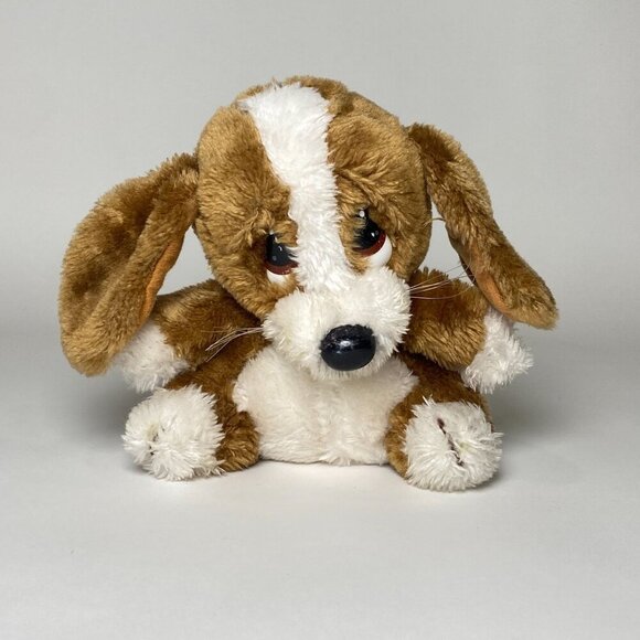 1981 Applause Sad Puppy Dog Plush Stuffed Animal Floppy Ears Bassett Hound - Picture 1 of 9